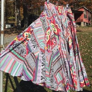 Flowy women’s long boho skirt